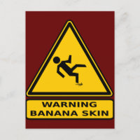 Warnung Banana Skin