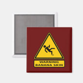 Warnung: Bananenhaut Magnet (Vorderseite/Rückseite)