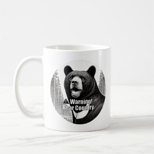 Warnung Bärenland Kaffeetasse (Links)