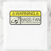 Warnung Bass Fan! Rechteckiger Aufkleber (Tasche)