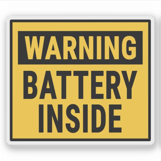 Warnung Batterie Innen Aufkleber (Vorderseite)
