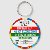 Warnung bei Autismus Nicht verbale Autistik Schlüsselanhänger (Vorderseite)