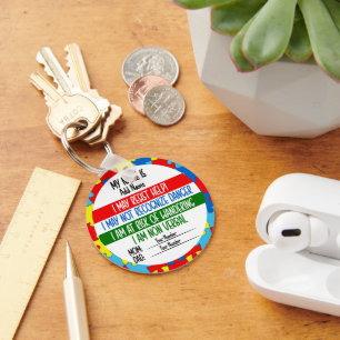 Warnung bei Autismus Nicht verbale Autistik Schlüsselanhänger