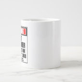 Warnung bei der ersten Reaktion Jumbo-Tasse (Vorderseite)