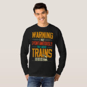 Warnung bei der Liebe von Zügen T-Shirt (Vorne ganz)