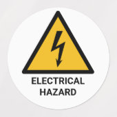 Warnung bei elektrischer Gefahr, Symbol für Elektr Etiketten (Design 2)