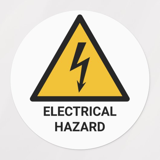 Warnung bei elektrischer Gefahr, Symbol für Elektr Etiketten (Design 1)
