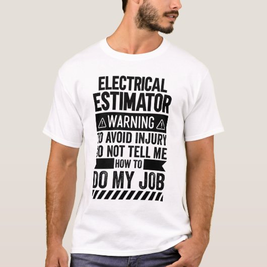 Warnung bei Elektrostimator T-Shirt (Vorderseite)