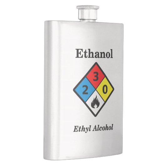 Warnung bei Ethanol MSDS Flachmann (Rechts)