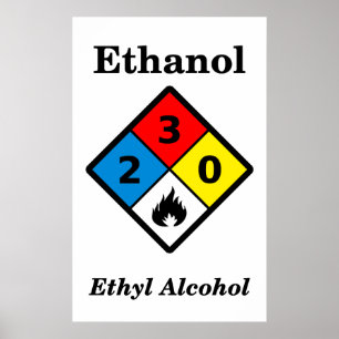 Warnung bei Ethanol MSDS Poster