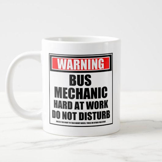 Warnung bei festem Bus stört nicht Jumbo-Tasse (Links)