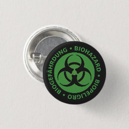 Warnung bei grüner Biogefährdung Button