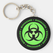Warnung bei grüner Biogefährdung Schlüsselanhänger (Vorne)