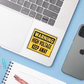 Warnung bei hoher Spannung Behalten Aufkleber (Laptop mit iPhone)