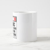 Warnung bei Motorradfahrern Jumbo-Tasse (Vorderseite)