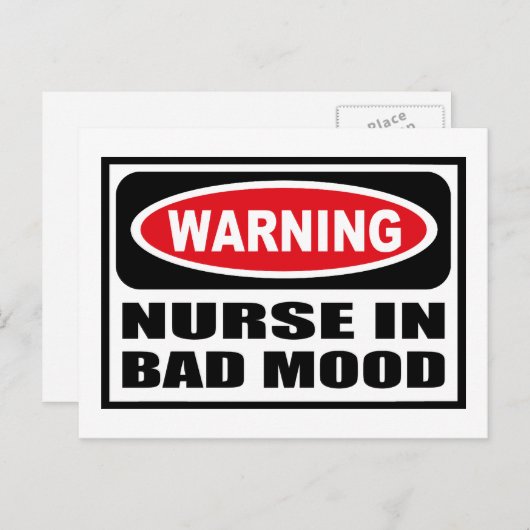 Warnung bei SCHLECHTER PLATTE Postkarte (Vorne/Hinten)