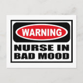 Warnung bei SCHLECHTER PLATTE Postkarte (Vorderseite)