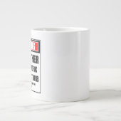 Warnung bei schwer arbeitender Mutter stört nicht Jumbo-Tasse (Vorderseite)