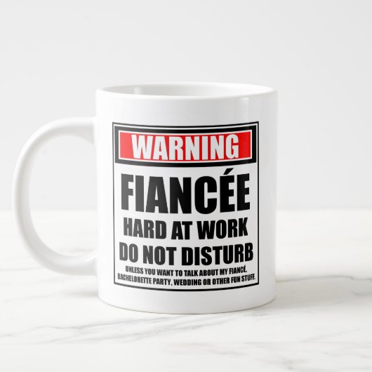 Warnung bei schwer zu arbeitender Versicherung stö Jumbo-Tasse (Links)