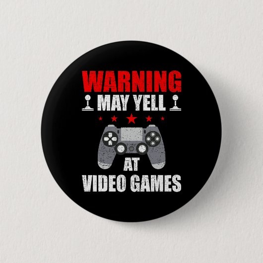 Warnung bei Videospielen Button (Vorderseite)