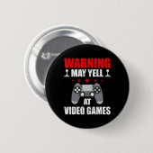 Warnung bei Videospielen Button (Vorne & Hinten)