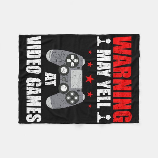 Warnung bei Videospielen Fleecedecke (Vorderseite (Horizontal))