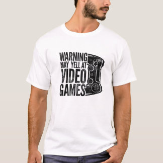 Warnung bei Videospielen Nerd Gaming Gamer T-Shirt
