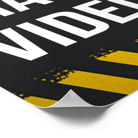 Warnung bei Videospielen Poster (Ecke)