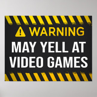 Warnung bei Videospielen Poster