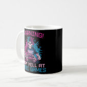 Warnung bei Videospielen Skeleton Gaming Kaffeetasse (Vorderseite Links)