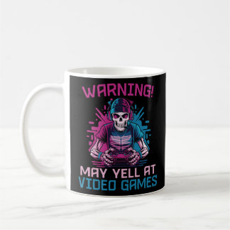 Warnung bei Videospielen Skeleton Gaming Kaffeetasse