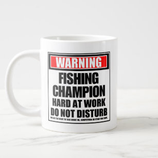 Warnung beim Angeln hart am Arbeitsplatz Jumbo-Tasse