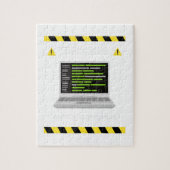 Warnung beim Programmieren im laufenden Computerpr Puzzle (Vertikal)