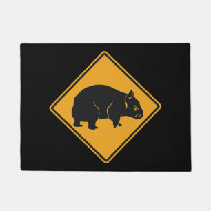 Warnung beim Überqueren von Wombat Fußmatte