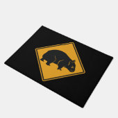 Warnung beim Überqueren von Wombat Fußmatte (Schrägansicht)