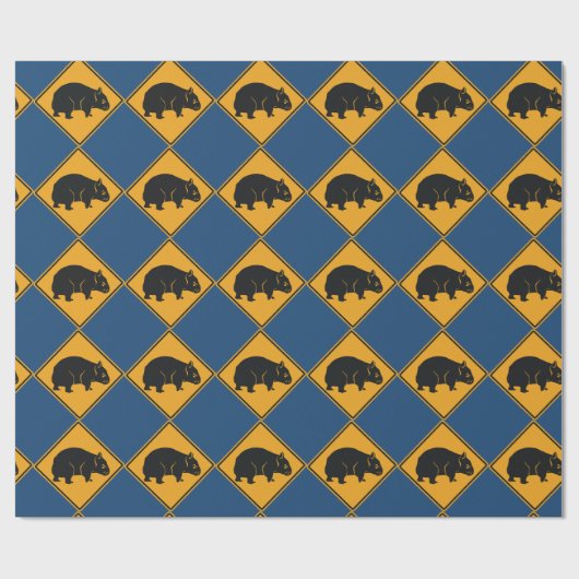 Warnung beim Überqueren von Wombat Geschenkpapier (Flach)