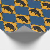 Warnung beim Überqueren von Wombat Geschenkpapier (Ecke)