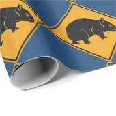 Warnung beim Überqueren von Wombat Geschenkpapier (Rolleneckpunkt)