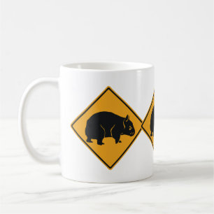 Warnung beim Überqueren von Wombat Kaffeetasse