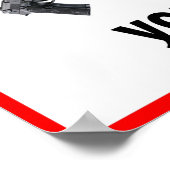 WARNUNG - BEMERKEN/Unterschreiben Poster (Ecke)