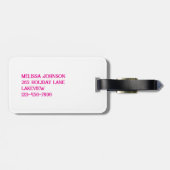 Warnung Besties Trip in Progress Magenta on White Gepäckanhänger (Rückseite horizontal)