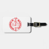 Warnung Besties Trip in Progress Red on White Gepäckanhänger (Vorderseite horizontal)