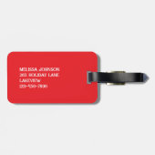 Warnung Besties Trip in Progress White on Red Gepäckanhänger (Rückseite horizontal)