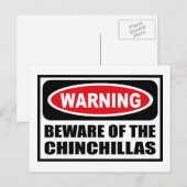 Warnung BEWAHRUNG DER CHINCHILLAS Postkarte (Vorne/Hinten)
