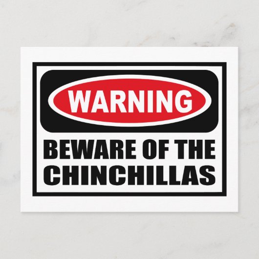 Warnung BEWAHRUNG DER CHINCHILLAS Postkarte (Vorderseite)