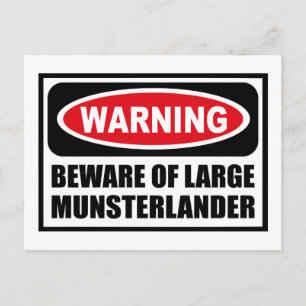 Warnung BEWAHRUNG DER GROSSEN MUNSTERLANDER Postka Postkarte