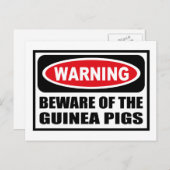 Warnung BEWAHRUNG DER GUINEA SCHWEINE Postkarte (Vorne/Hinten)