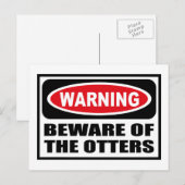 Warnung BEWARE DER OTTERS-Postkarte Postkarte (Vorne/Hinten)