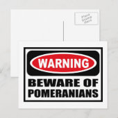Warnung BEWARE der SPITZ Postkarte (Vorne/Hinten)