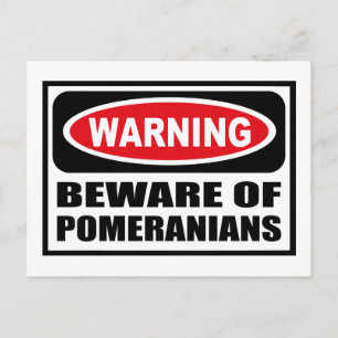 Warnung BEWARE der SPITZ Postkarte
